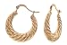 14K Yellow Gold Shrimp Hoop Earrings