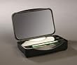 LED Lighted 10X Mirror Compact with Stainless Steel Tweezers