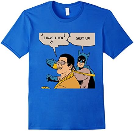Men's I Hate PPAP Anti Pen Pineapple Apple Pen T-Shirt Large Royal Blue