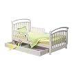 Dream on Me Deluxe Toddler Bed with Drawer - White
