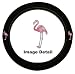 Pink Flamingo Birds Gem Crystal Studded Rhinestone Bling Car Truck SUV Steering Wheel Cover