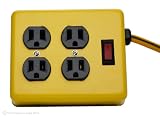 Designers Edge L-814 Heavy Duty Power Block with 6-Foot Cord, Yellow