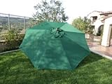 Replacement umbrella canopy for 11ft 8 ribs , Green (Canopy only)