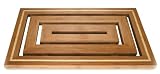 Bamboo Rectangle Floor and Shower Mat By ToiletTree Products - Skid Resistant