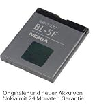 Produkt-Bild: Original - Nokia BL-5F Akku Li-Ion 950 mAh f&uuml;r Nokia 6210 Navigator / 6290 / 6710 Navigator / E65 Smartphone / N93i / N95 / N96 / X5 - Geld-Zur&uuml;ck-Garantie! inkl. "MyTouch" Microfiber Tasche