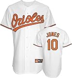 Adam Jones Jersey: Adult 2010 Majestic Home White Replica #10 Baltimore Orioles Jersey - Small