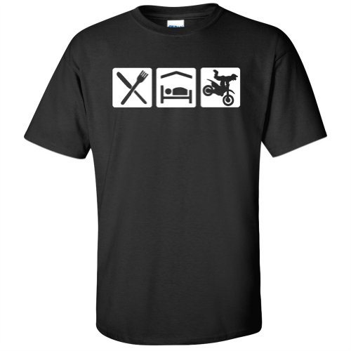 Eat, Sleep, Ride Graphic T-Shirt - Black - Medium