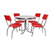 Retro 5-pc. Dining Set - Red