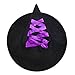 LUX ACCESSORIES Halloween Black and Purple Lace Up Ribbon Witch Hat