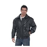 Napoline Mens Leather Bomber Jacket Small (30-32)