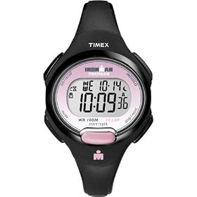 Timex Timex Ironman 10 Lap Mid Size Watch - Black/Light Pink: Timex: Electronics