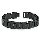 Black Gladiator Tungsten Men's Link Bracelet - 8.5 Inches