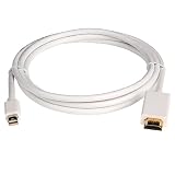 HDMI Cable:6 ft Mini DisplayPort Male to HDMI Male Cable with Audio Transmission in White
