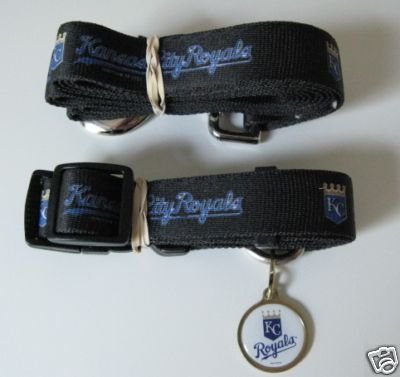 Kansas City Royals Dog Pet Set Leash Collar ID Tag XS
