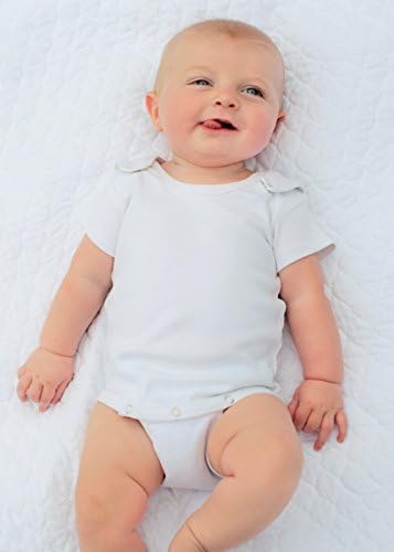 Shuga Bebe Organic Cotton Unisex-Baby Swaddling Bodysuit - Solid White (6 to 9)