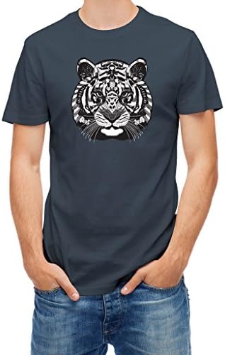 Tshirt Tiger head psychedelic pattern Denim XXL