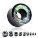 Organic Horn Saddle Tunnel Plugs with Abalone Inlaid Rim - 1/2" (12 mm) - Sold as a Pair