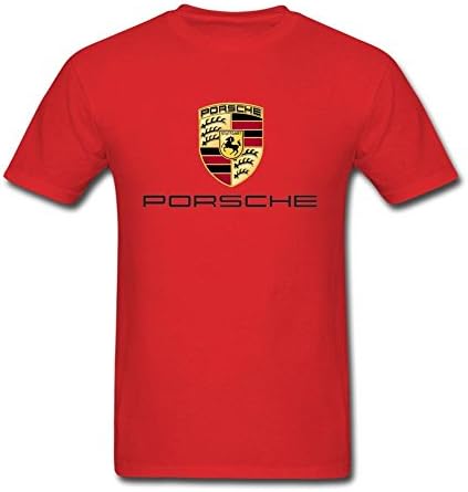 HNCY Men's General Motors Porsche Logo Short Sleeve T-Shirt X-Large Red