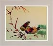 Mandarin Duck Love Birds Woven Picture Mandarin Duck Love Birds Woven Picture
