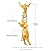 U7 Girl's Kitty Cat Pendant Rinestone Yellow Gold Plated Pendant Necklace for Women