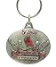 Pewter MLB Team Design Key Ring - St. Louis Cardinals