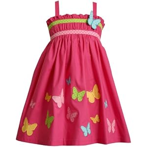 Bonnie Jean Girls 2-6x Sundress With Butterrfly Appliques