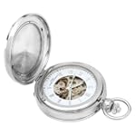 Charles Hubert 3845 Two-Tone Mechanical Picture Frame Pocket Watch