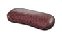 Croco Style Eyeglass Case for Medium to Large Frames (Burgundy)