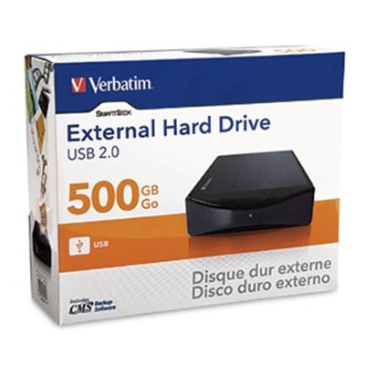 Verbatim 500 GB USB 1.1 or 2.0 Desktop External Hard Drive 96570 (Black)