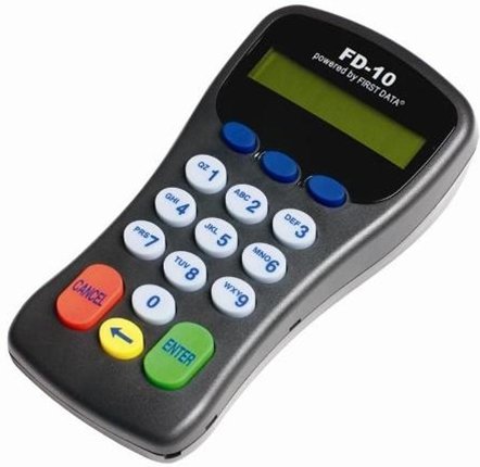 FIRST DATA FD-10 PIN-PAD DEBIT CARD KEYPAD READER