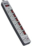 Tripp Lite 7 Outlet (6 Individually Controlled) Surge Protector Power Strip 6ft Cord (TLP76MSG)