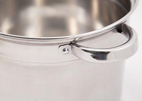 Heuck 8 quart Stock Pot with Glass Lid, Silver