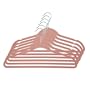 Karen Rhodes 3245-Rose Slim Anti-Slip Velvet Hangers, Rose, 6-Pack