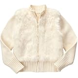 GYMBOREE(ジンボリー) フェイクファーカーディガン アイボリー アウタージャケット S【並行輸入】
