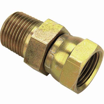 Buyers 3/8in. F NPSM x 3/8in. M NPTF Straight Swivel Adapter