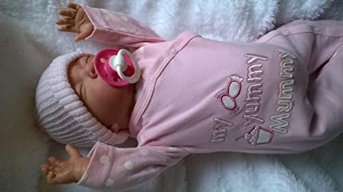 Reborn Baby Doll Molly, HEAVY, 19 LONG, BALD HEAD &amp; MAGNETIC DUMMY - GIRL - YCN DOLLS by YCN REBORNS