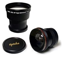 Opteka .22x Fisheye & 3.2x Telephoto HD&sup2; Professional Lens Set For Kodak EasyShare P880 Digital Camera