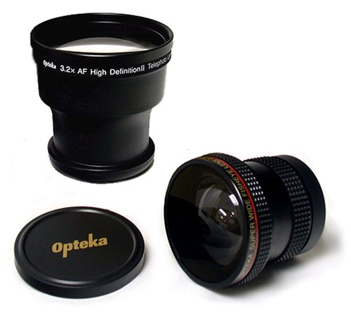 .22x Fisheye & 3.2x Telephoto HD² Professional Lens Set for Canon PowerShot G6 Digital Camera