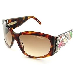 New Ed Hardy EHS006 EHS-006 Tortoise Swarovsky Vintage Tattoo Sunglasses 62-16-125