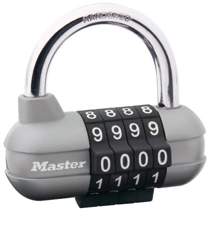 Tools: Master Lock Resettable Combination Padlock, Gray/Black #1520D