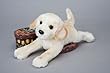 Almond Yellow Lab Dog Plush Toy 14"