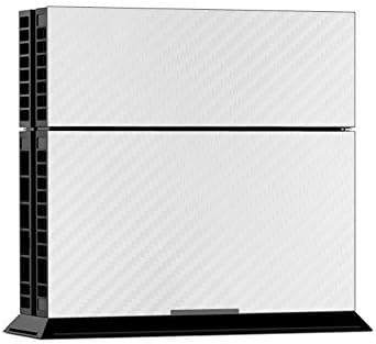 Xenoverse Carbon Fiber PS4 Designer Skin for Sony Playstation 4 Console System Plus Two(2) Decals For: PS4 Dualshock Controller - White