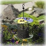 Bird Brain NinArt Glass & Mesh Bird Feeder Geranium