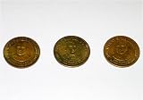 1960's Vintage Collectible Shell Gasoline Station Presidential Coin Game President Tokens 1, Lot (3): Eisenhower, Lincoln, Truman
