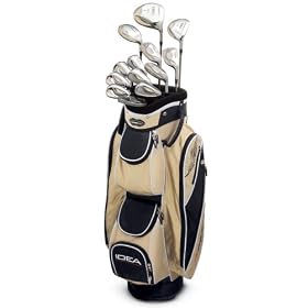 Adams Golf A3OS 13-Piece Ladies Intergrated Set (1,3, & 5 Wood, 4-9 Hybrids, PW, GW, SW, & Mallet Putter) - Sand