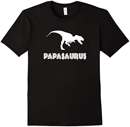 Men's Papasaurus T-Shirt - Great Father's Day Gift Tee Large Black