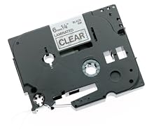 Brother TZ111 1/4" Black on Clear Tape Cartridge for P-Touch