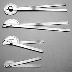 Stainless Steel 6" Goniometer 180 Degees X 5 Degees