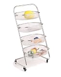 Kitchen Craft Chrome Plated 4 Tier Trolley 45cm x 41cm x 84cm