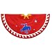 Kurt Adler 50-Inch Red Felt Western Tree skirt